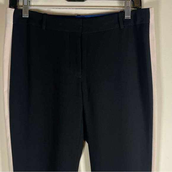 Aritzia Wilfred Alara Color Block Trouser Pants Black Burgundy Crepe Womens 4 - Picture 3 of 13